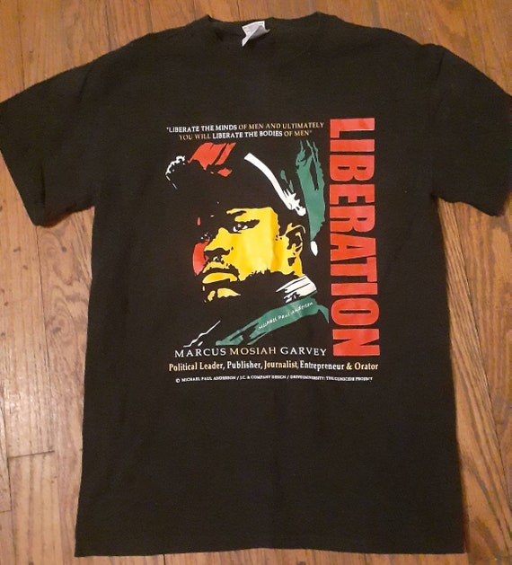 Vintage Marcus Garvey 1990s Liberation Tshirt Siz… - image 2