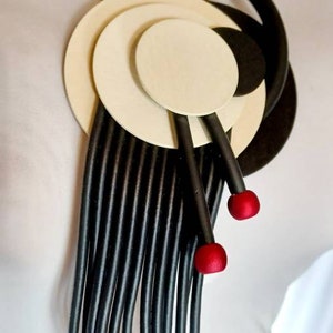 Handmade Abstract Avant Garde Design Statement Necklace