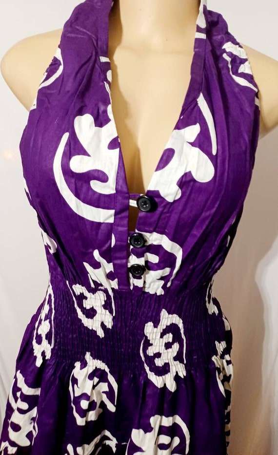 Handmade Adinkra Gye Nyame Halter Dress Free Size