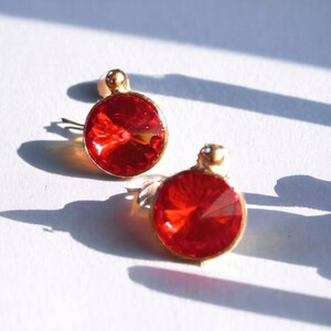 Rhinestone Stud Cluster Clip On Earrings