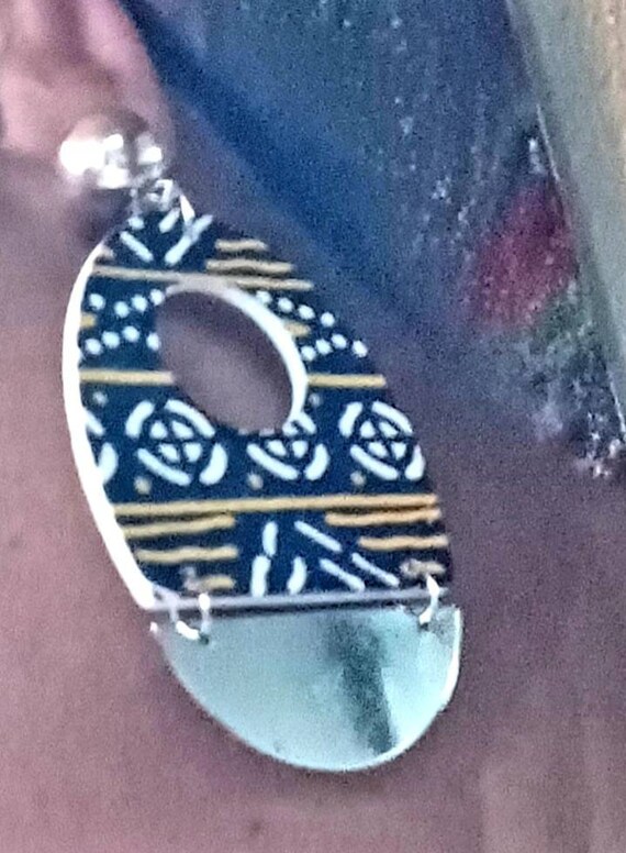 Mudcloth Print Midi Kaftan and Earrings Set with tags… Gem