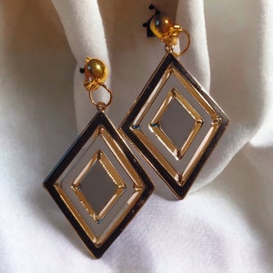 Handmade regal style dangle clip on earrings handmade originals