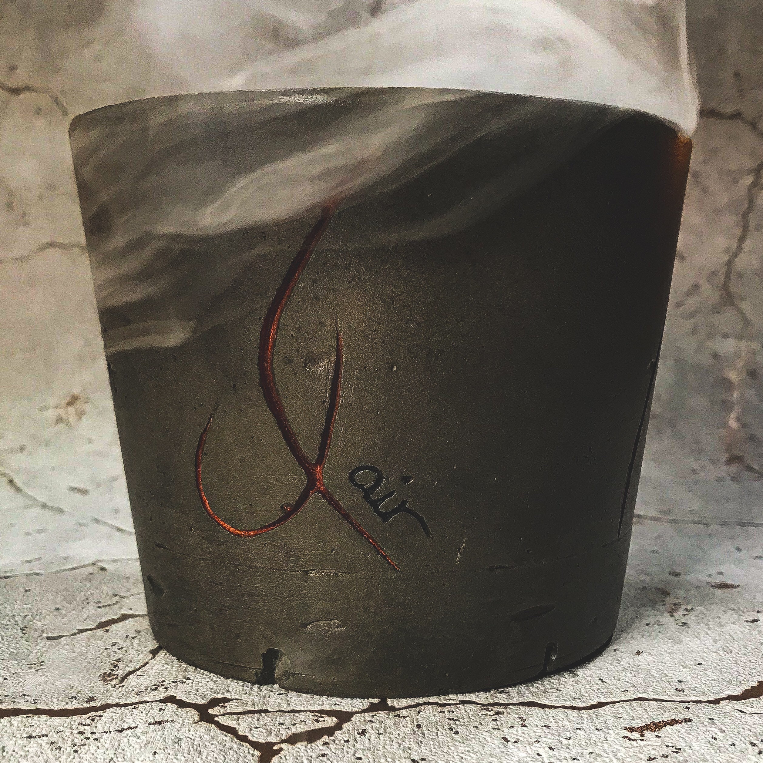 Die vier Elemente Gefärbte Kupfereinlage Beton | Etsy