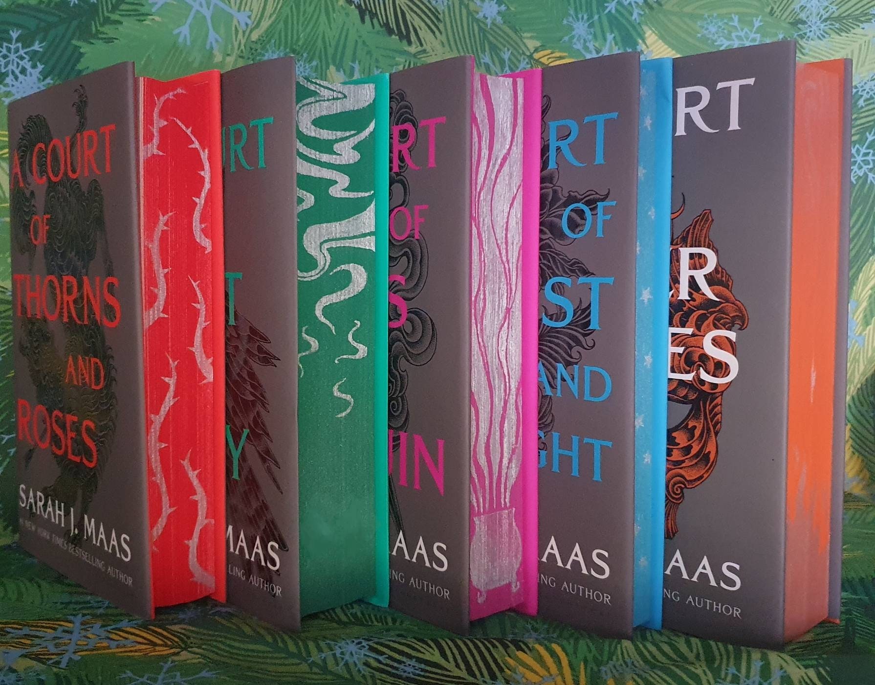 ACOTAR Silver Stencil Sprayed Edge Set Etsy Nederland