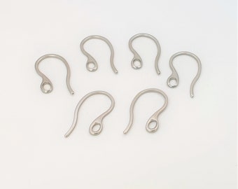 3 paires de fils d’oreille en acier inoxydable, crochets de boucles d’oreilles en acier inoxydable massif, crochets de boucles d’oreilles robustes de ton argent, fournitures de fabrication de bijoux