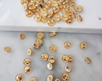 10 Stück (5 Paare) Gold Blumen Ohrrückseiten, 18K Vergoldete Ohrmuttern, Ohrring Zubehör, Zubehör für die Schmuckherstellung