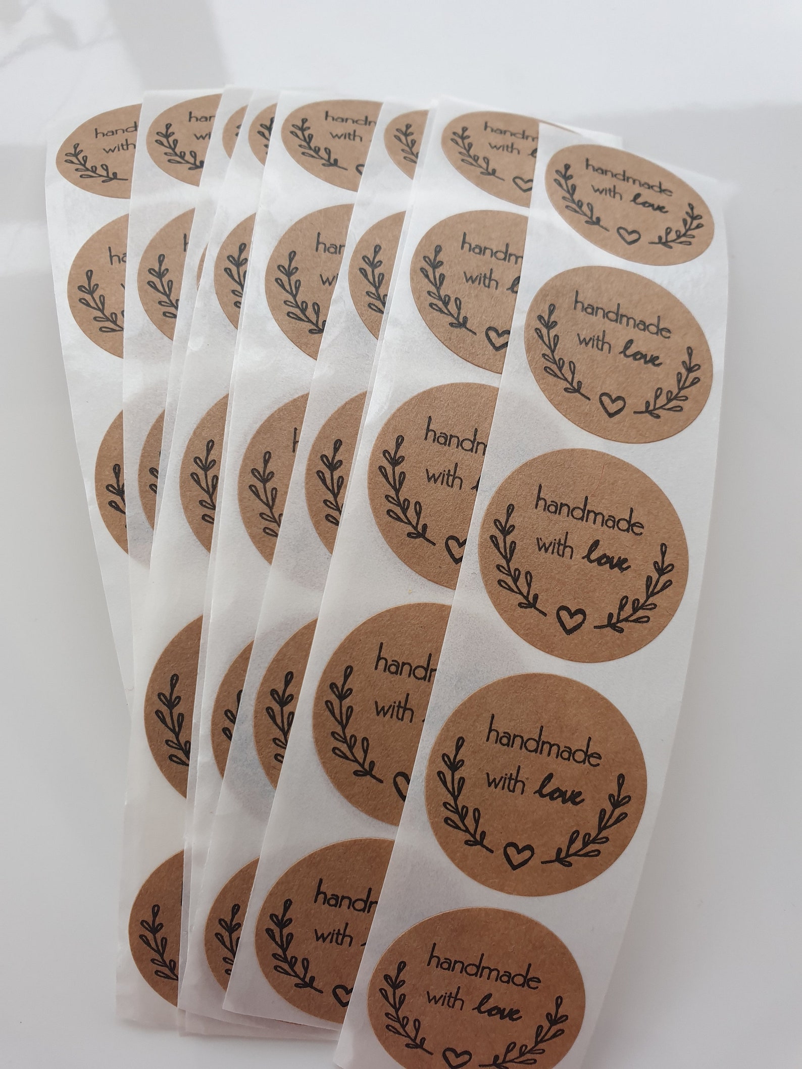 100X SelfAdhesive Kraft Paper Gift Tag Stickers Adhesive Etsy