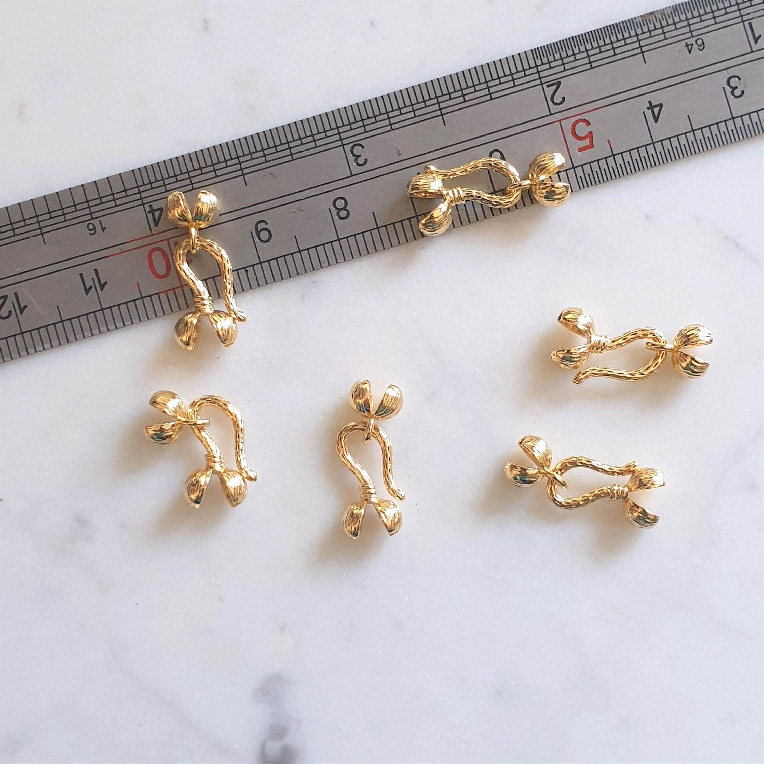 Gold S Clasp, Gold Necklace Clasps, Gold S Hook Clasp, Bracelet Findings,  Gold Plated Toggle, Necklace Clasp, S Clasp, 2 pc