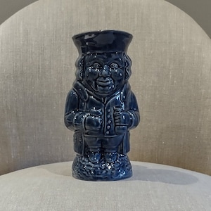 Rare Blue Staffordshire Hand Painted Toby Jug