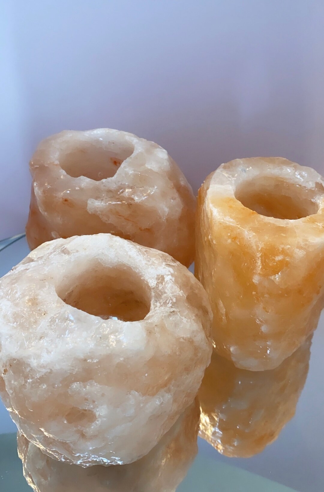 2 X Himalayan Salt Tea Light Holder 100 Himalayan Salt Set Etsy UK