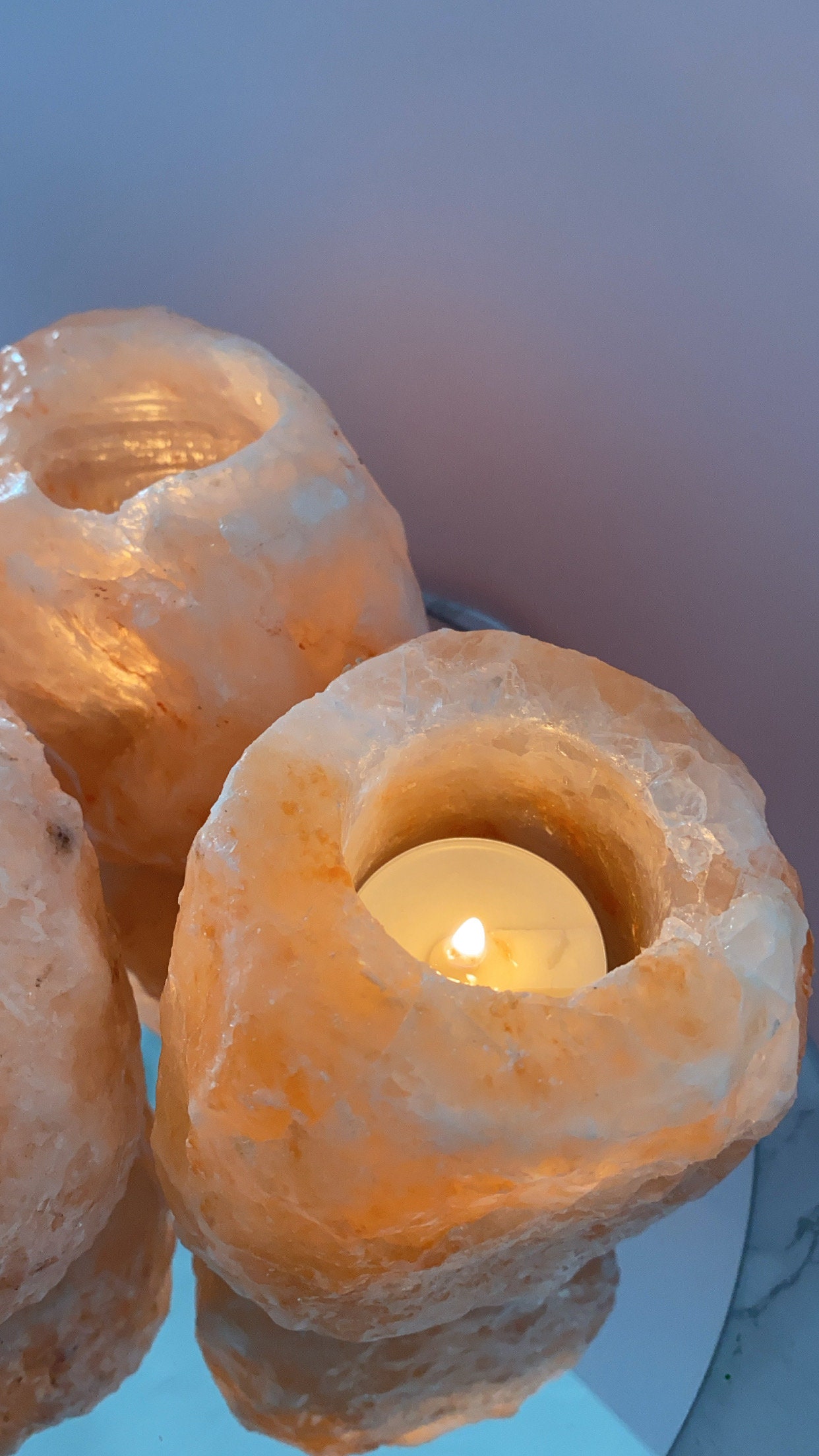 Himalayan Salt Tea Light Holder Etsy