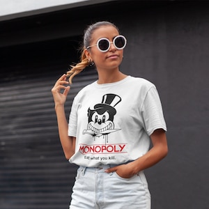 Monopoly Print T-Shirt, Graphic tee, Retro Style, Printed t-shirt, Women Tees, Retro Print T-shirt, Vintage Monopoly T-shirt, Unisex T-shirt