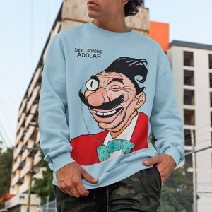 Men Sweatshirt, Gildan Sweatshirt, Funny Cartoon Printed Unisex Jumper, College Sweatshirt, Vintage Style Pullover Jumper, Crewneck Jumper