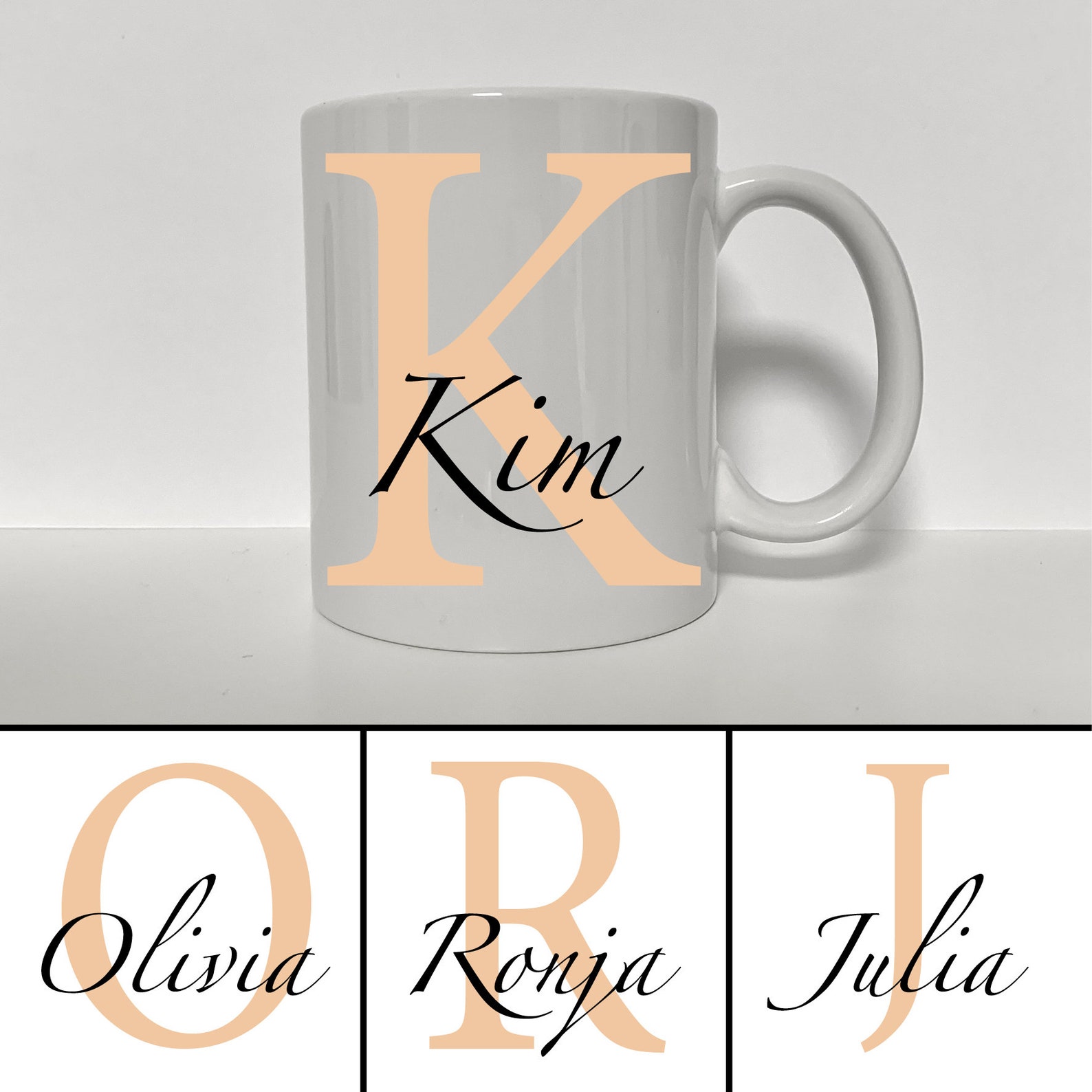 Name Cup FREE SHIPPING Cup with Letters Personalized Cup Etsy
