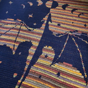 Divided Moon Dragon Mosaic Pattern