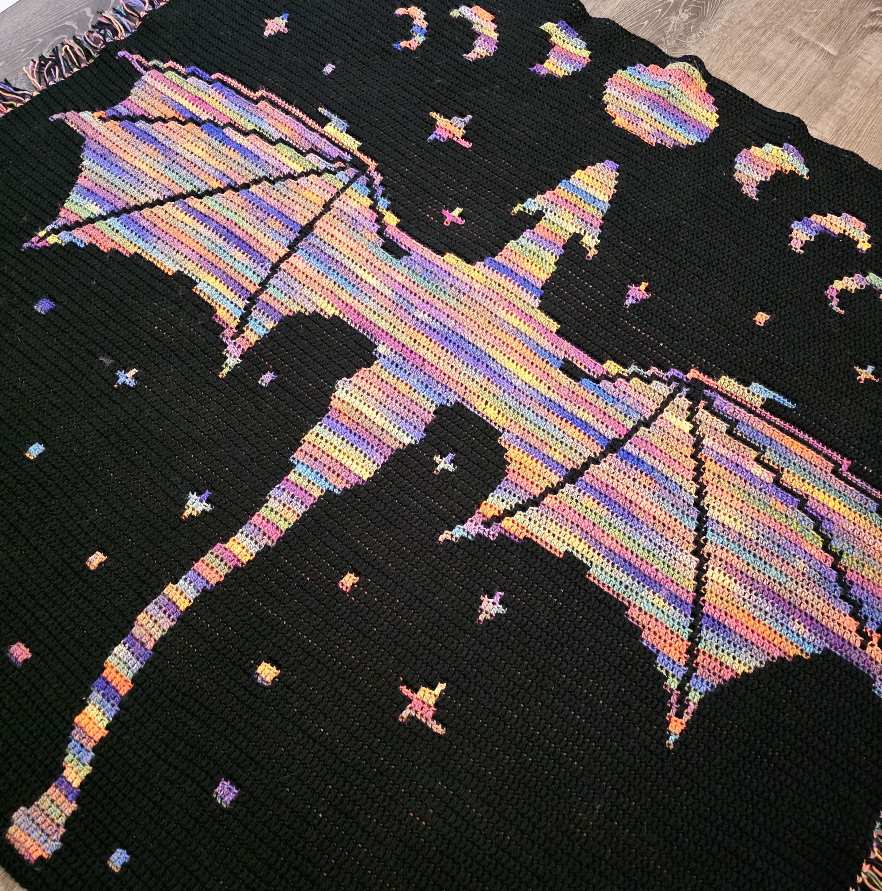 Moon Dragon Mosaic Crochet Pattern