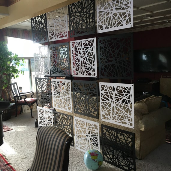 Room Wall Divider Black and White Etsy