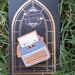 Typewriter Writer Pin - 100% Wooden, Environmentally Friendly!