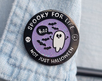 Spooky For Life, Not Just Halloween Enamel Pin