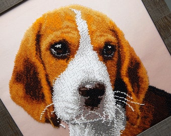 Bead embroidery kit "Beagle" by Charivna Mit