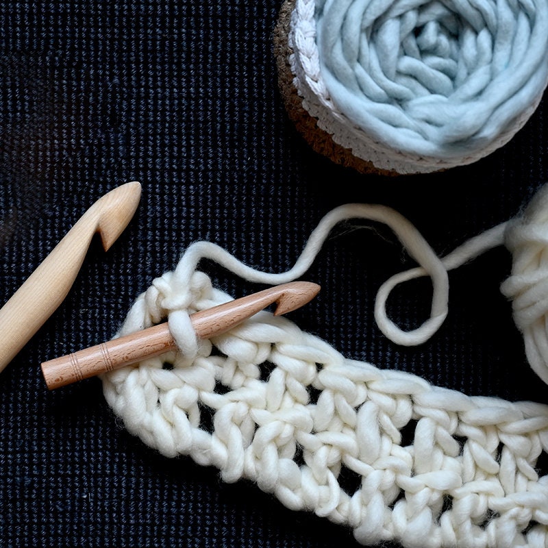 Jumbo Birch crochet hook, Giant crochet hook. 20mm 25mm 30mm 35mm Wooden  crochet