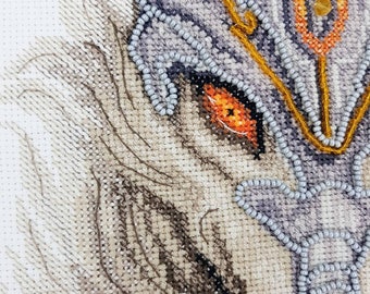 Wolf counted Сross stitch kit Mythical wolf Charivna Mit/ DIY cross stitch/embroidery kits/ mythical wall art/ modern cross stitch