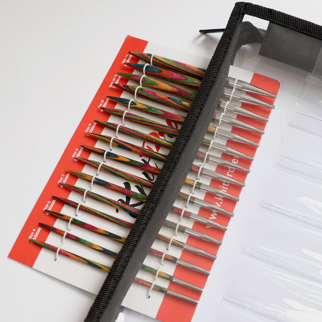 Bamboo Wood Interchangeable Circular Knitting Needles Set Knitpro