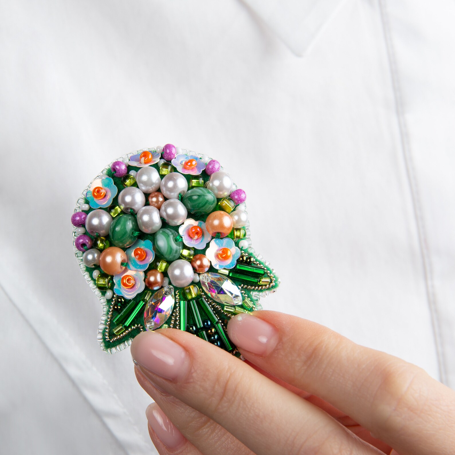 DIY brooch bead embroidery KIT Bouquet BROOCH kit Bouquet Etsy