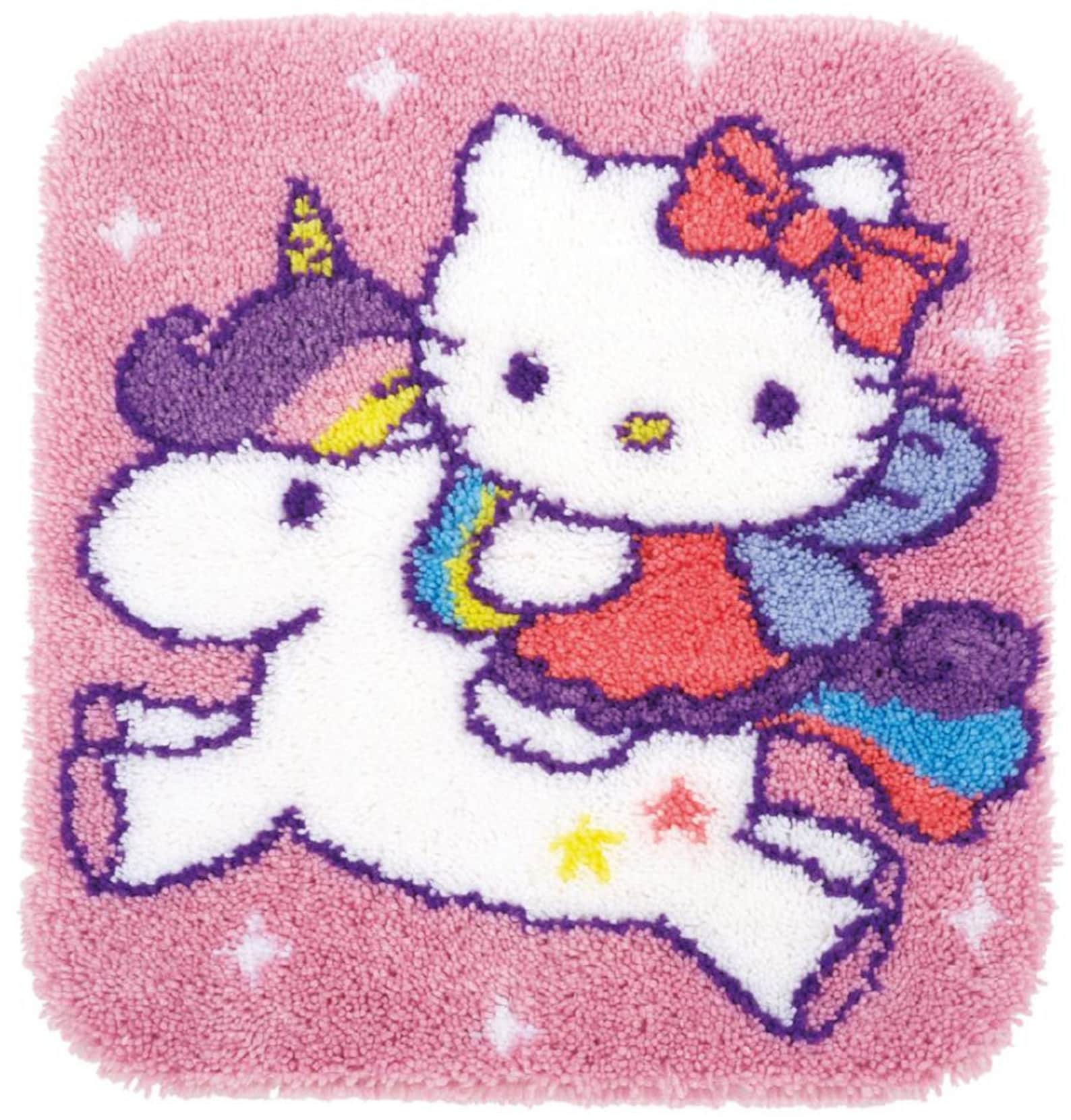 Hello Kitty Latch Hook Rug Kit Rug Kitty Unicorn / Rug Etsy
