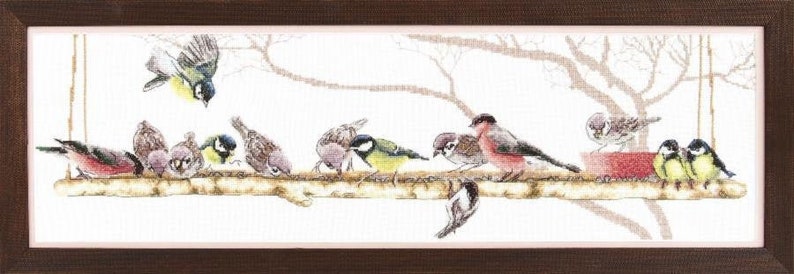 Cross-stitch kit Festival of birds manufactured by Charivna Mit\u00ae