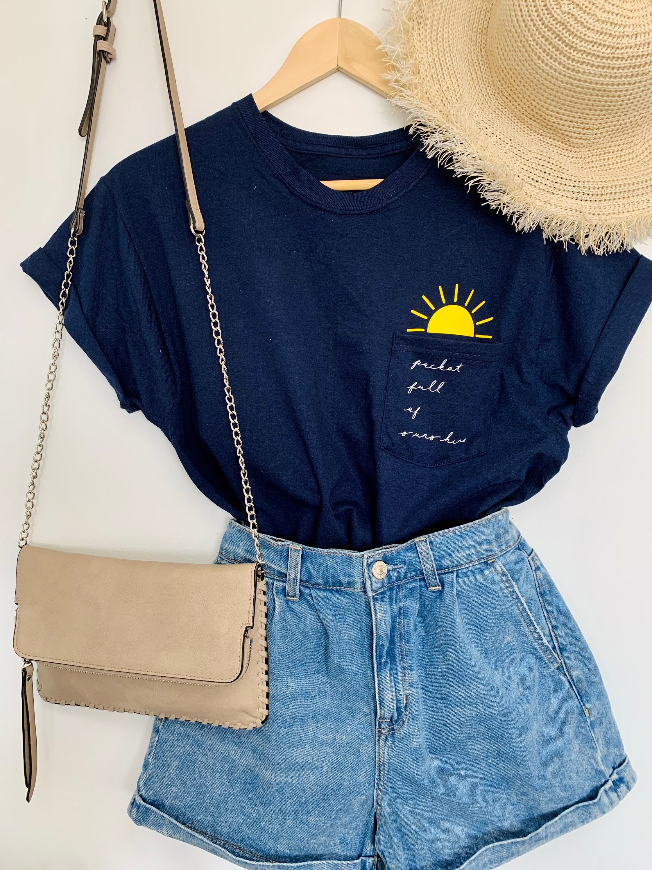Pocket Full of Sunshine T-shirt: Short Sleeve - Etsy