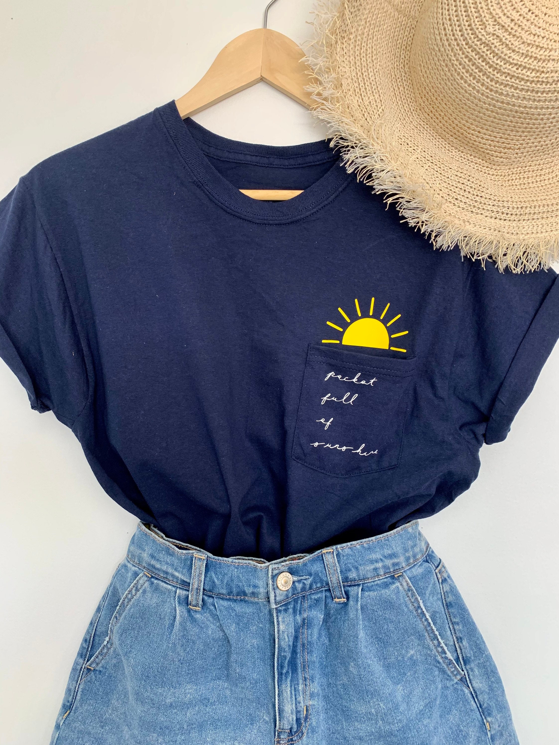 Pocket Full of Sunshine Tshirt Short Sleeve Etsy