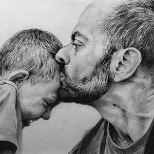 Custom Hand Drawn Portraits, Graphite Pencil Portrait From Photo, Custom Portraits, Anniversary Gift, Unique gift idea