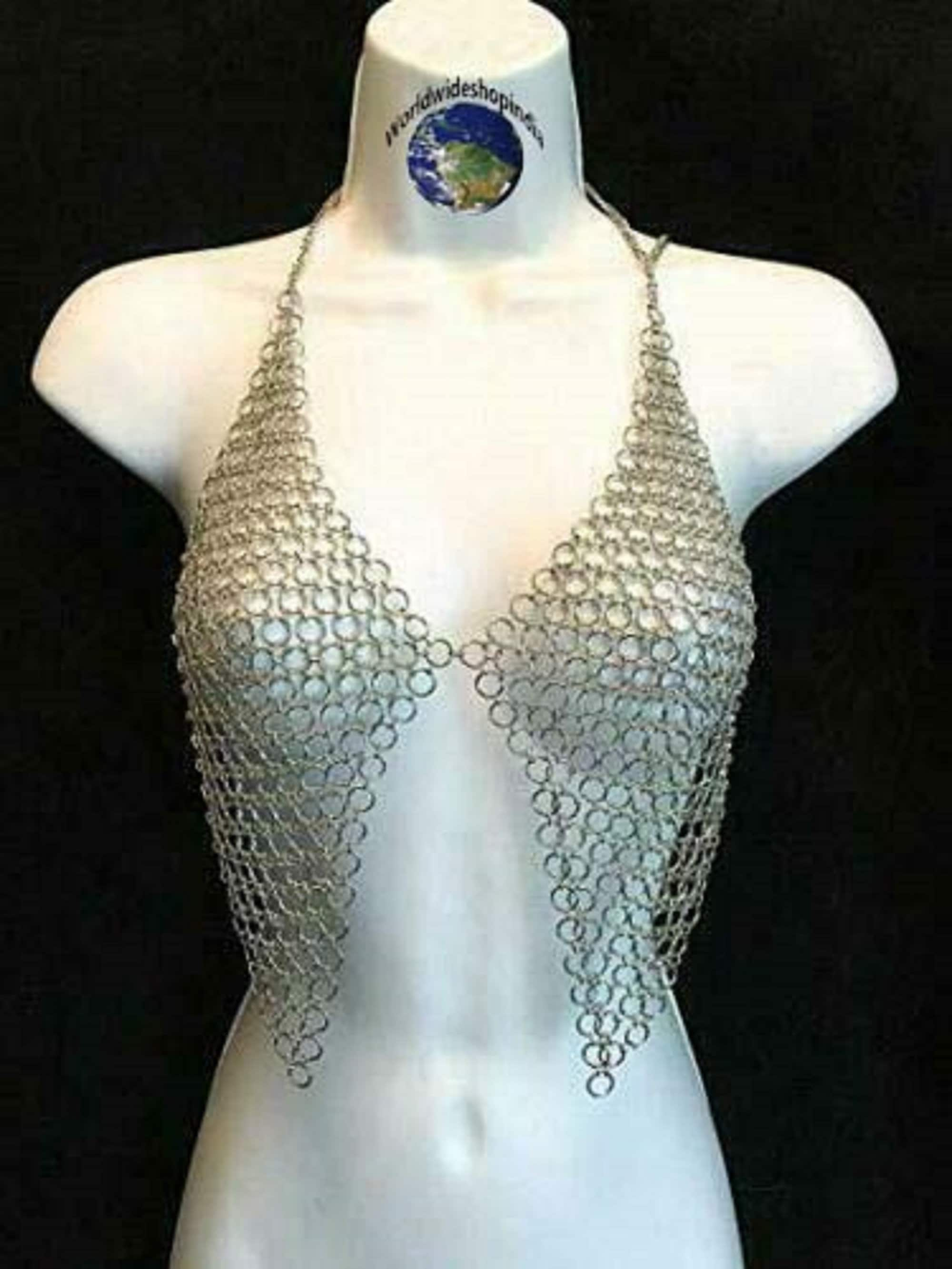 Medieval Chainmail Bra Hot Chain Mail Bra F Handmade Set Built by