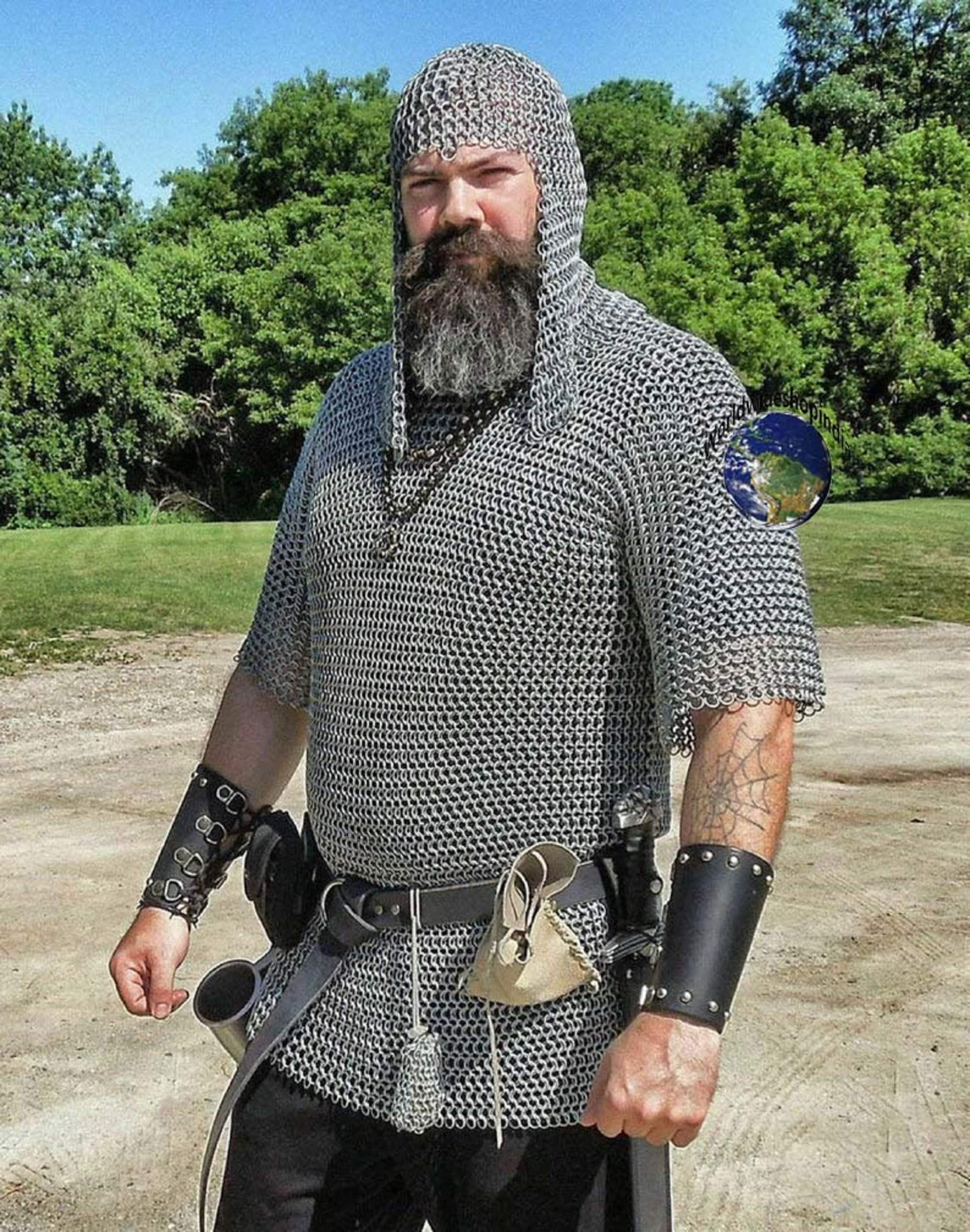 Medieval mail leggings — chainmail leg armor for sale