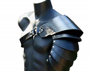 Spaulder SCA Articulated Pauldron Cosplay Genuine leather shoulder Christmas Gift