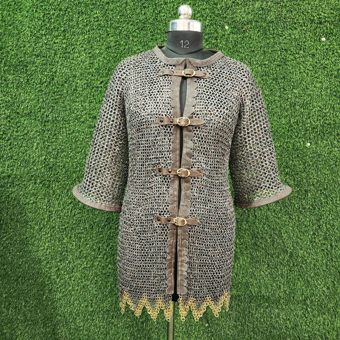 Titanium Chainmail Medieval Armor Chainmail Shirt Flat Ring Etsy