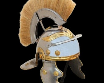 Roman Helmet,Medieval Centurian,Helmet Roman,Centurion with Brown Plume & LINER Christmas Gift