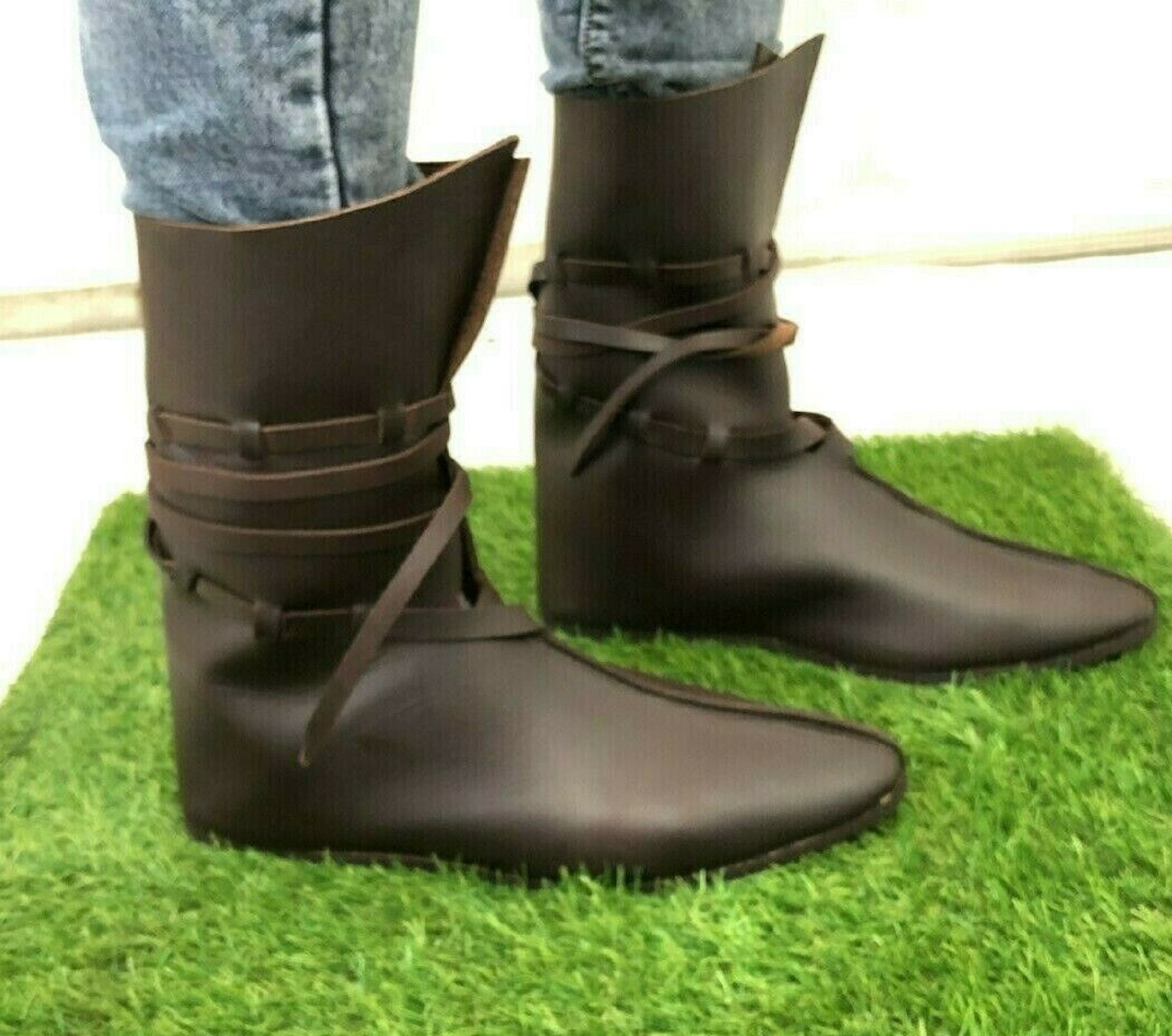 Oseberg Viking Boots Medieval Leather Boots Etsy