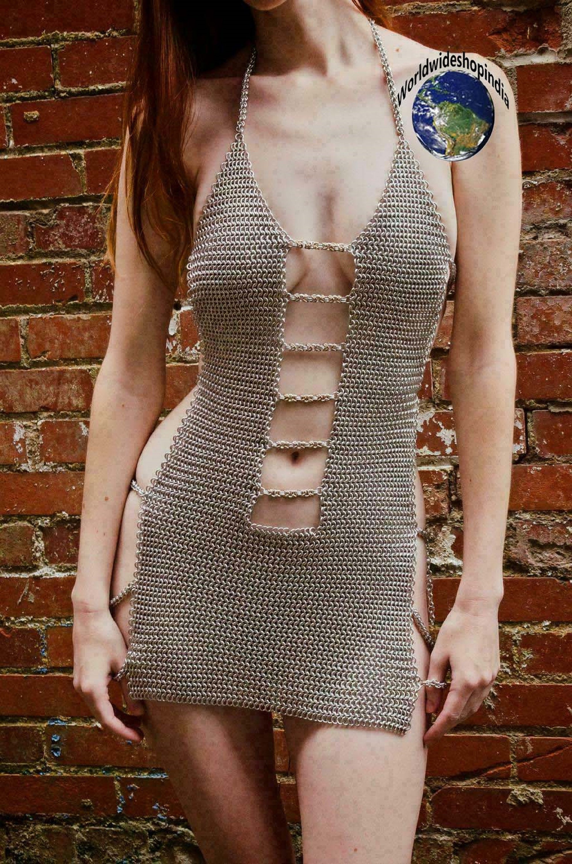 Chainmail Top, Aluminum Chainmail Sexy Bra, Gift for Her, Medival Chainmail  Costume 