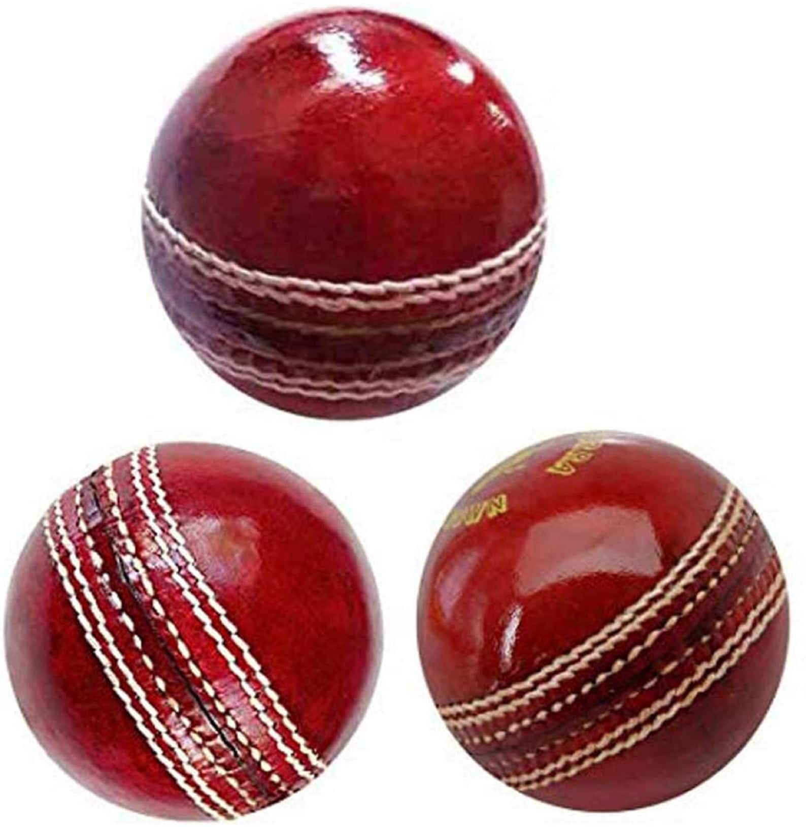 Leather Cricket Ball Red Color A Grade Hard and Seasoned Etsy