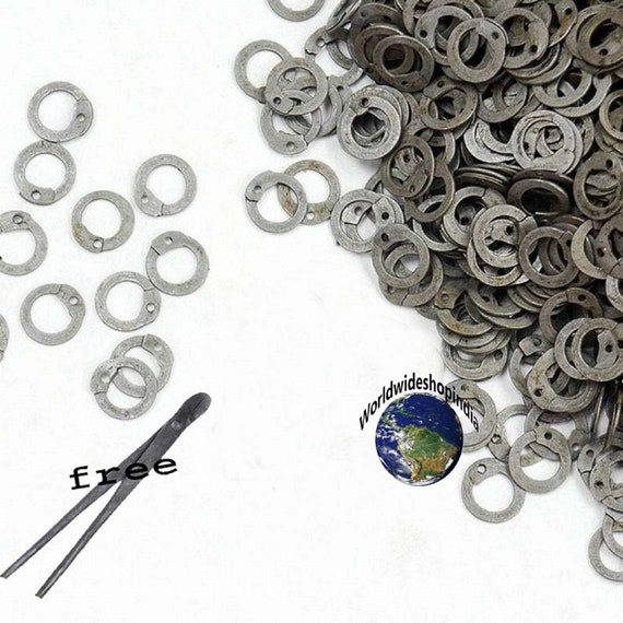 Chainmail Rings 6mm, 7mm,8mm or 9mm Flat Rings With Round Rivets Riveted Chainmail  Rings Christmas Gift Steel Loose Tool Fre, 