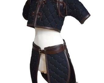 Female Gambeson PADDED Armor assasin witcher inquisitor rogue medieval warrior larp Halloween Gifts