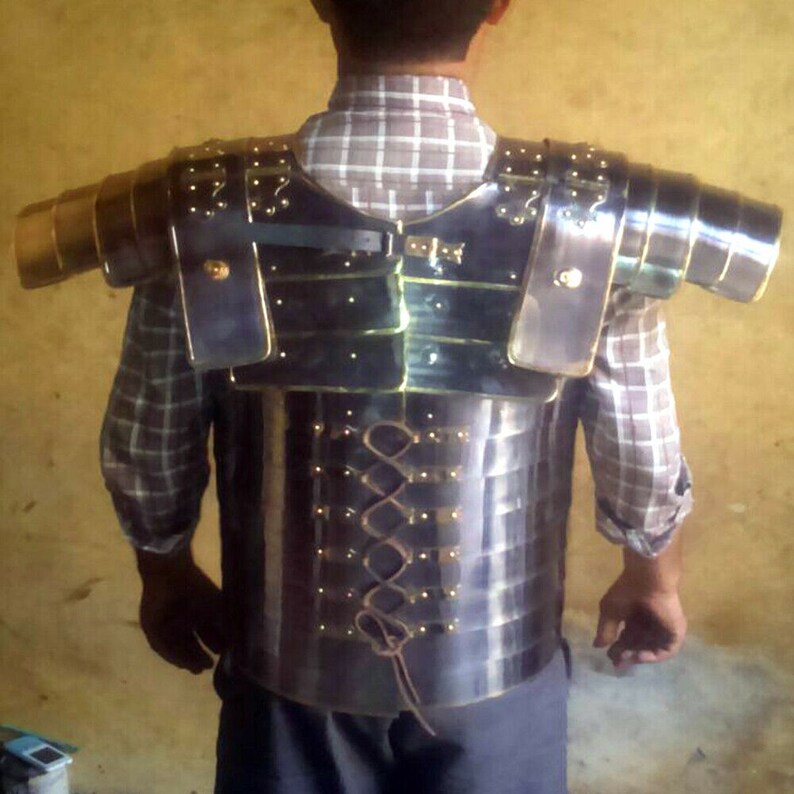 Roman Lorica Segmentata Armor Breastplate Medieval Costume Etsy