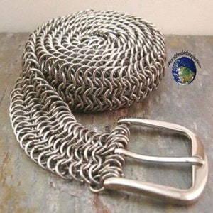 Stainless Steel Chainmaille Belt, Chainmail Belt, viking Chainmail Belt Easter Gift