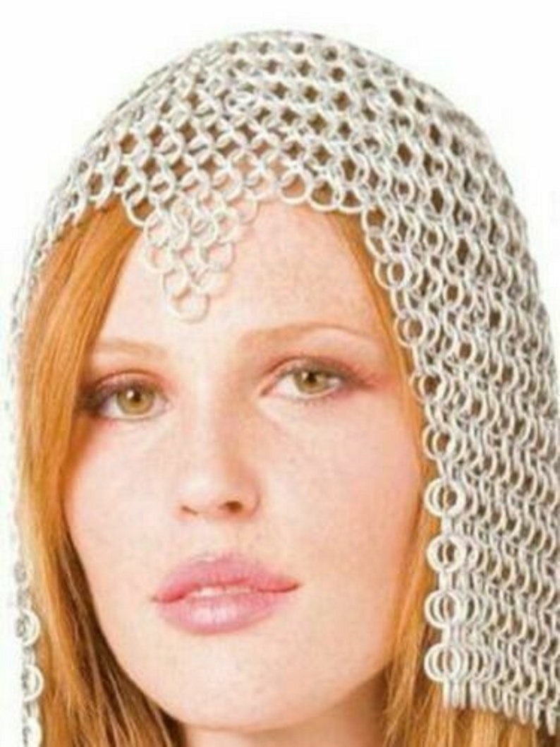 Aluminum Hood Chainmail Coif Chain Mail Medieval Reenactment Etsy
