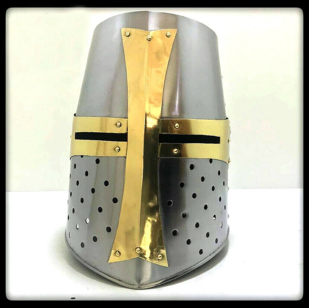 Mittelalterlicher Ritterhelm – Kreuzritter Helm Für Karneval & Mottoparty, Einheitsgröße