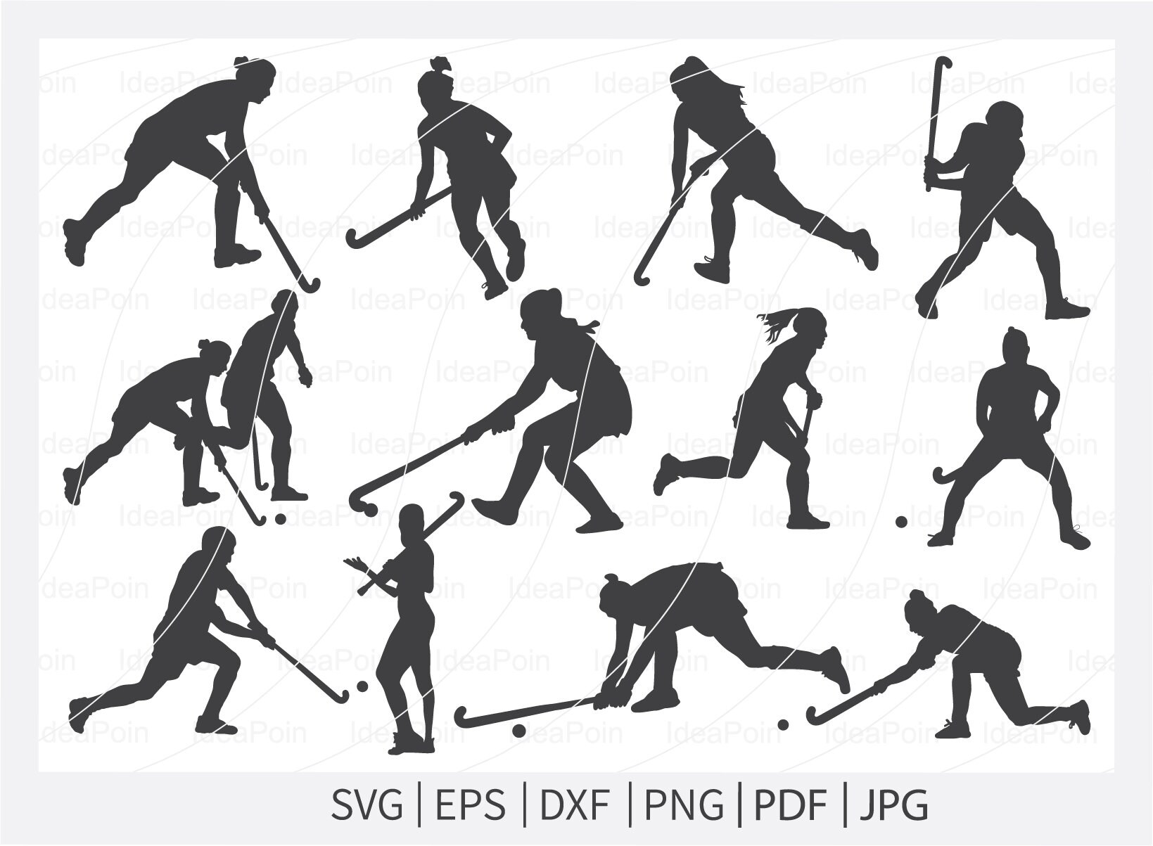 Field Hockey SVG Field Hockey Player Svg Woman Field Hockey Etsy