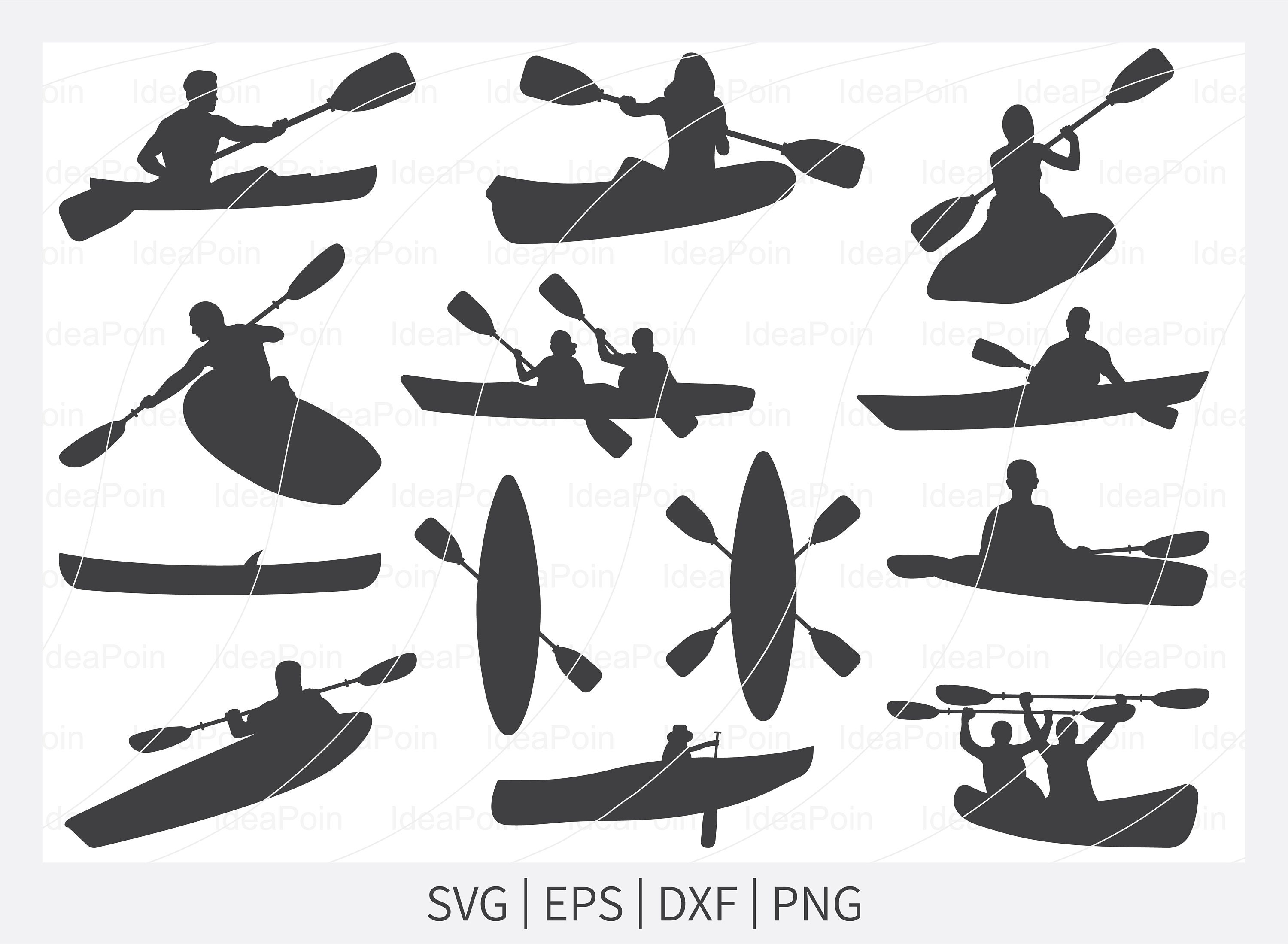 Kayak Silhouette Kayak SVG Canoe Svg Canoe Silhouette Etsy