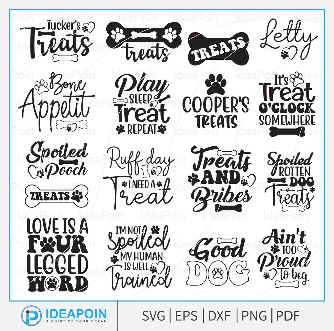 Dog Treat Jar Svg, Dog Treats Jar Sayings SVG Bundle, Dog Treats Png